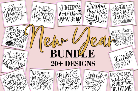 New Year Bundle SVG New Year's Design
